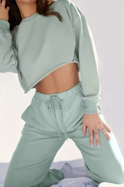 Joggers & Jumpers*CXIX Oversized Jogger Bottoms - Sage