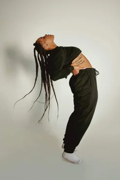 Joggers & Jumpers*CXIX Oversized Jogger Bottoms - Black