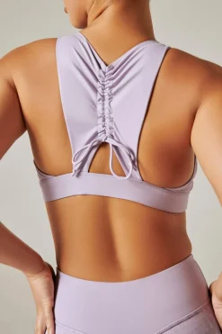 Gecko Grip™ Apparel*CXIX Ruche Sports Bra - Lilac