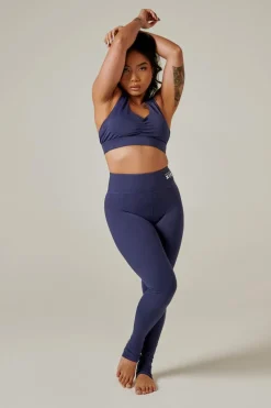 Tees & Tops*CXIX Ruche Sports Bra - Navy