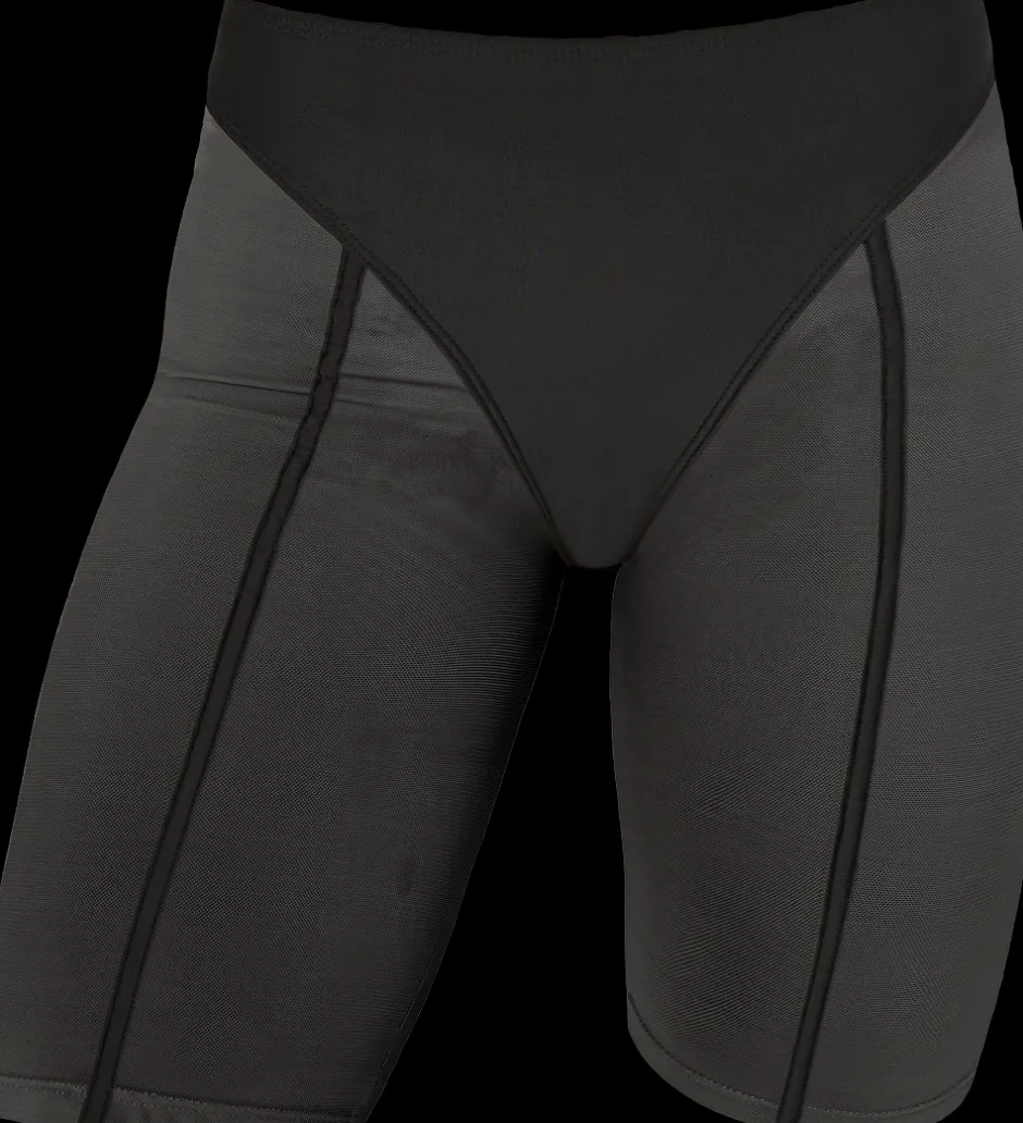 Leggings & Bikers*CXIX Silhouette Biker Shorts - Black With Black Mesh
