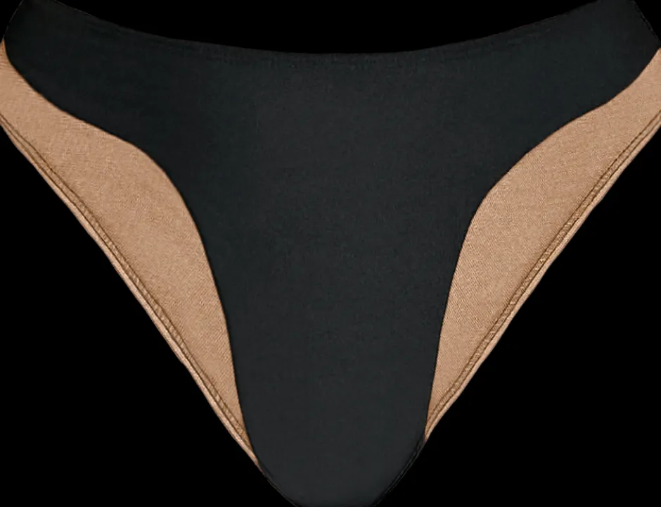 High Waisted Bottoms*CXIX Silhouette High Waist Bottoms - Black With Cream Mesh