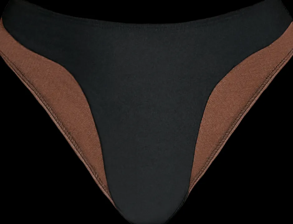 High Waisted Bottoms*CXIX Silhouette High Waist Bottoms - Black With Cocoa Mesh