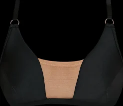 Tees & Tops*CXIX Silhouette Plunge Bralette - Black With Cream Mesh