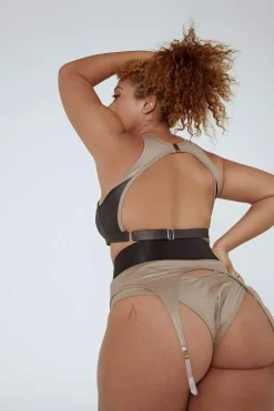 Tees & Tops*CXIX Snatched Garter Bottoms - Mink