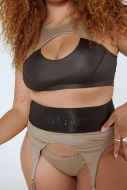 Tees & Tops*CXIX Snatched Garter Bottoms - Mink
