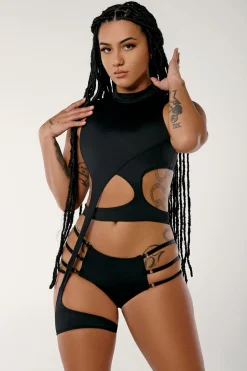 Tees & Tops*CXIX Solo Garter Top - Black