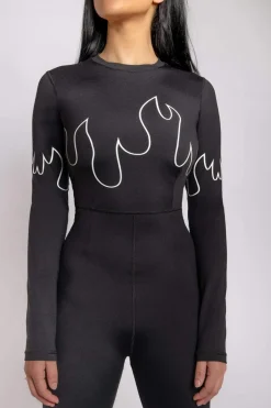 Body & Jumpsuits*CXIX Stay Fire Jumpsuit - Black & White