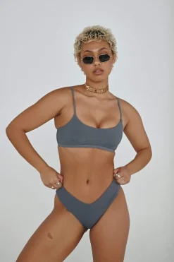 Cheeky Bottoms*CXIX The Hills Bottoms - Ribbed Dark Grey