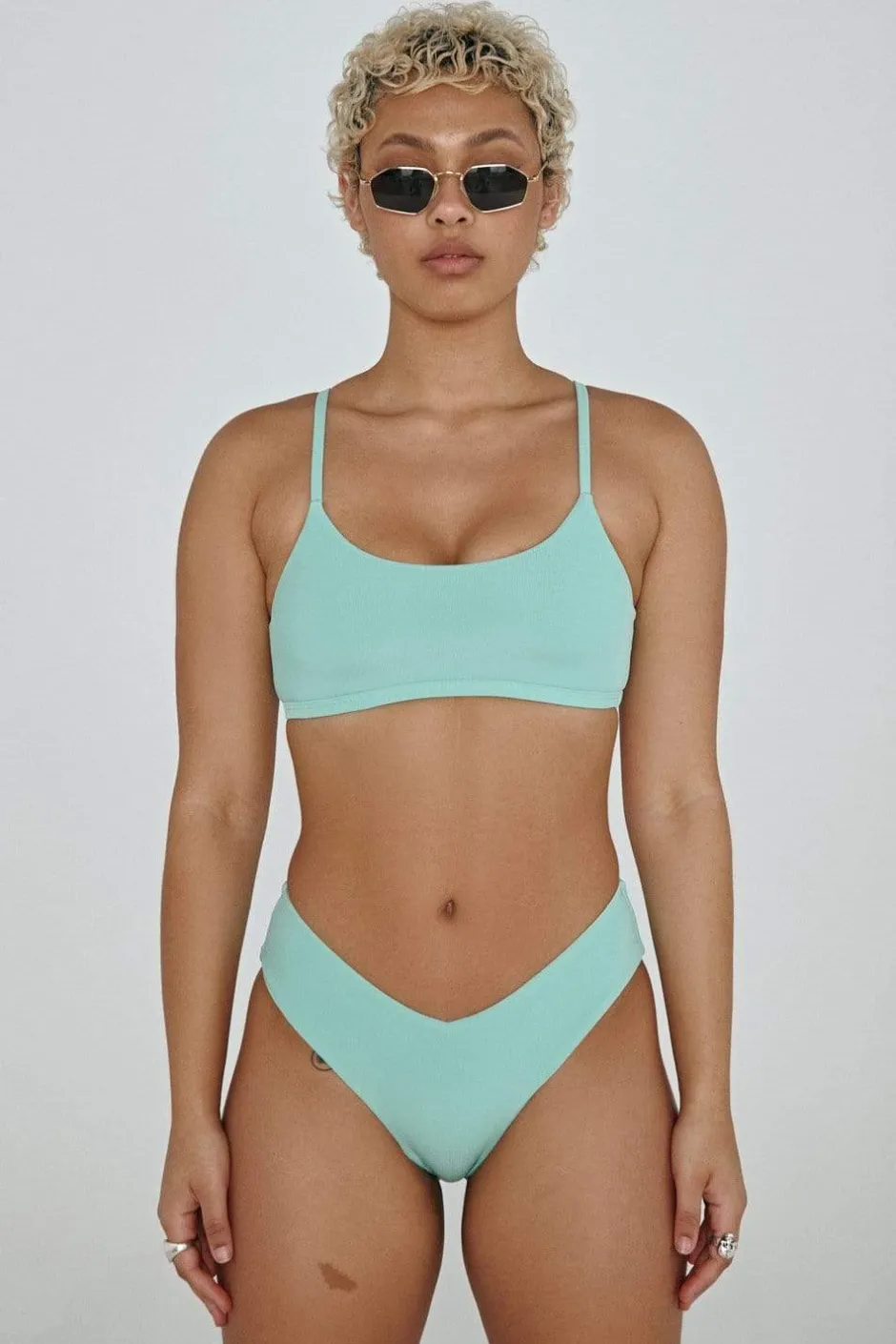 Cheeky Bottoms*CXIX The Hills Bottoms - Ribbed Mint