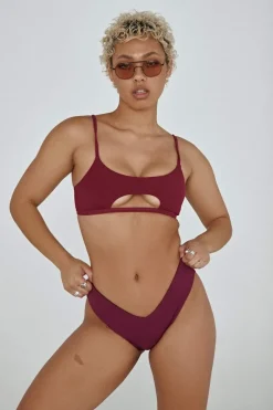 Cheeky Bottoms*CXIX The Hills Bottoms - Ribbed Plum