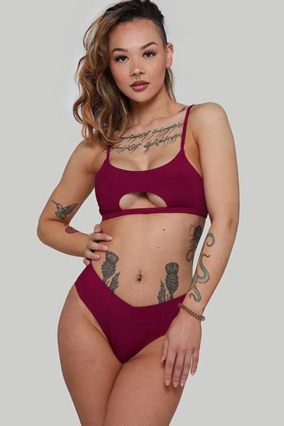 Tees & Tops*CXIX The Hills Raree Top - Ribbed Plum