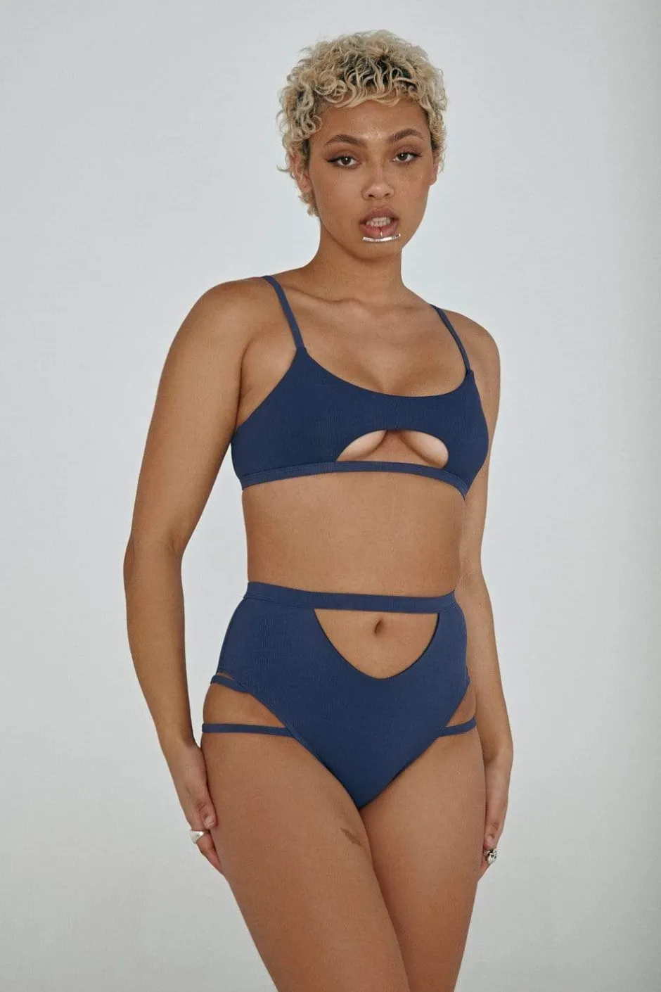 Tees & Tops*CXIX The Hills Raree Top - Ribbed Navy