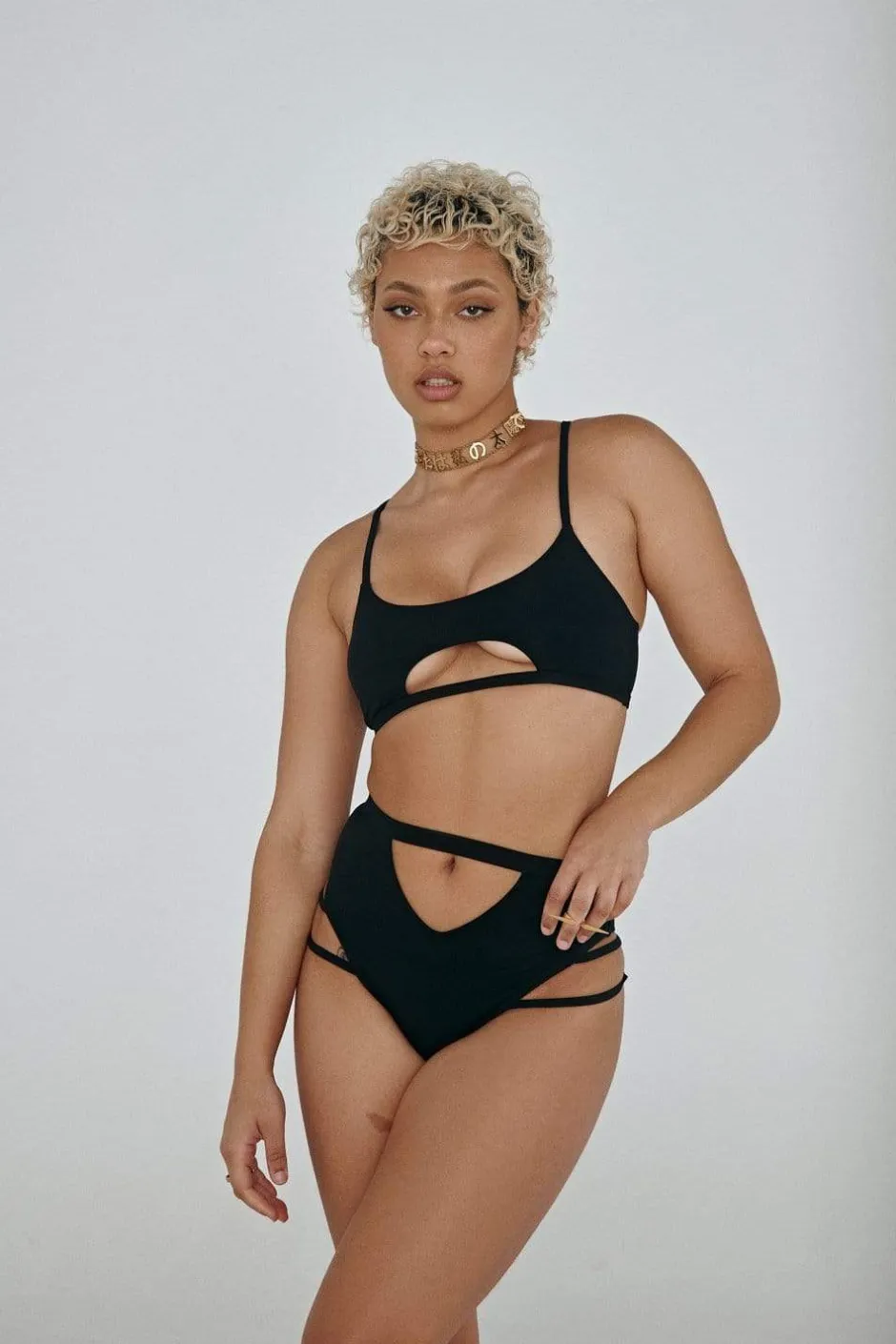 Tees & Tops*CXIX The Hills Raree Top - Ribbed Black