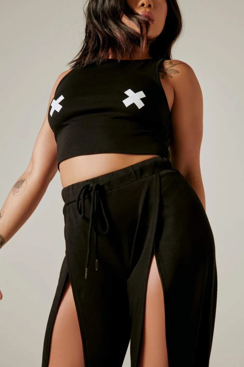 Tees & Tops*CXIX Xx Crop Top - Black